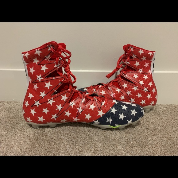 NEW UA Highlight Football Cleats USA Flag Size 15 - Picture 5 of 7